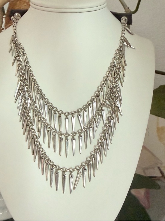 Jenny Bird Jewelry - Jenny Bird Silver Triple-Layer Spike Necklace